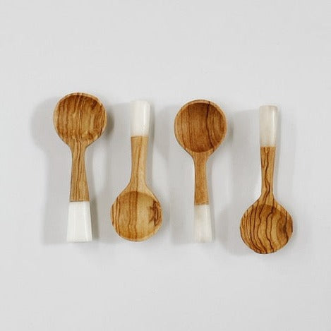 Mini Wood & Bone Spoon Set of 4