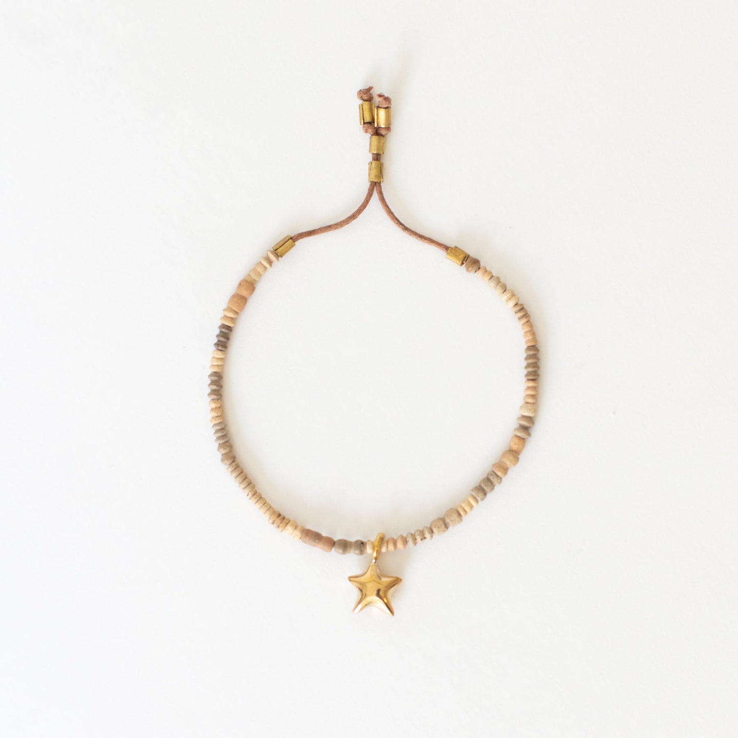 Mini Terracotta Star Charm Bracelet
