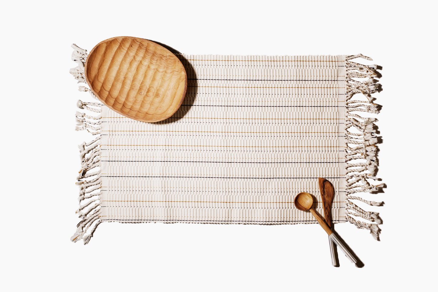 Striped Tassel Placemat set of Two